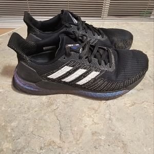 Adidas Ultra Boost Core Black Knit Upper Men's Sneakers Running Shoes Size 7.5